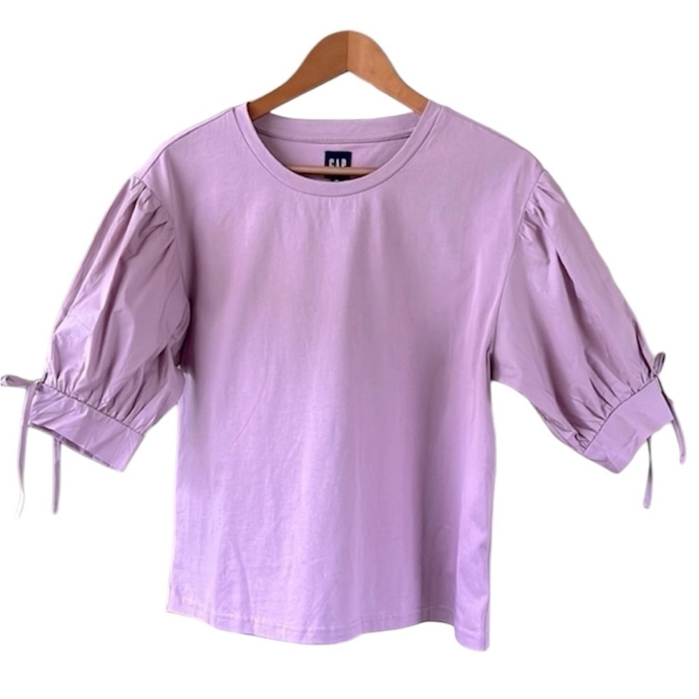 GAP Puff Sleeve Top with Tie Detail NWT Size Medium*
